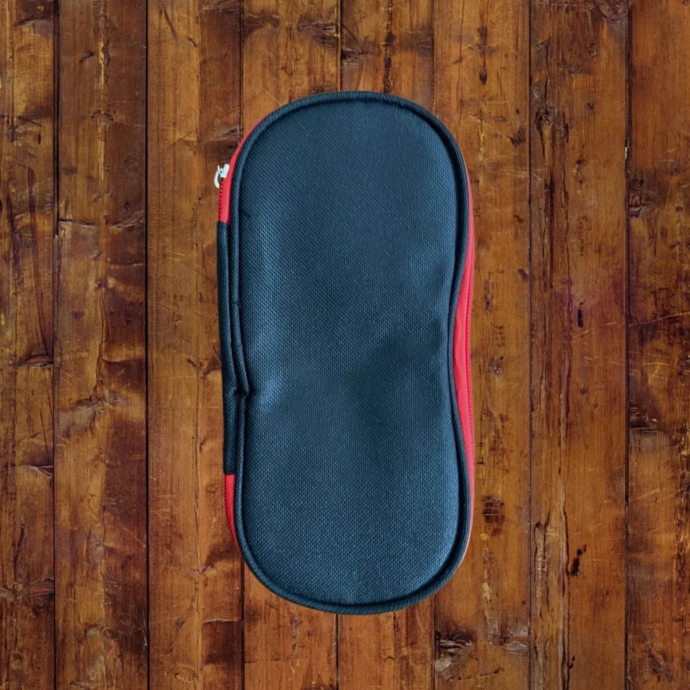 Black and Red Zippered Storage Case